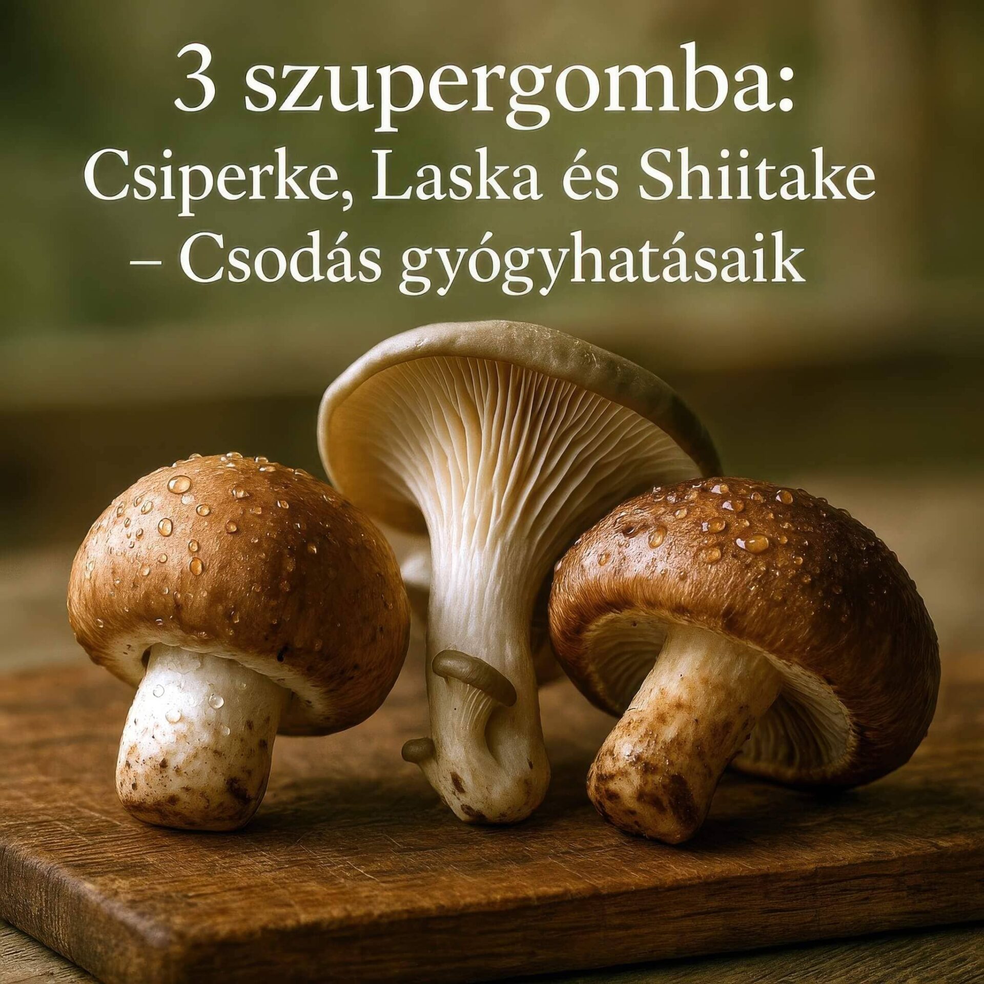 3 szupergomba: Csiperkegomba, Laskagomba és Shiitake – Csodás gyógyhatásaik