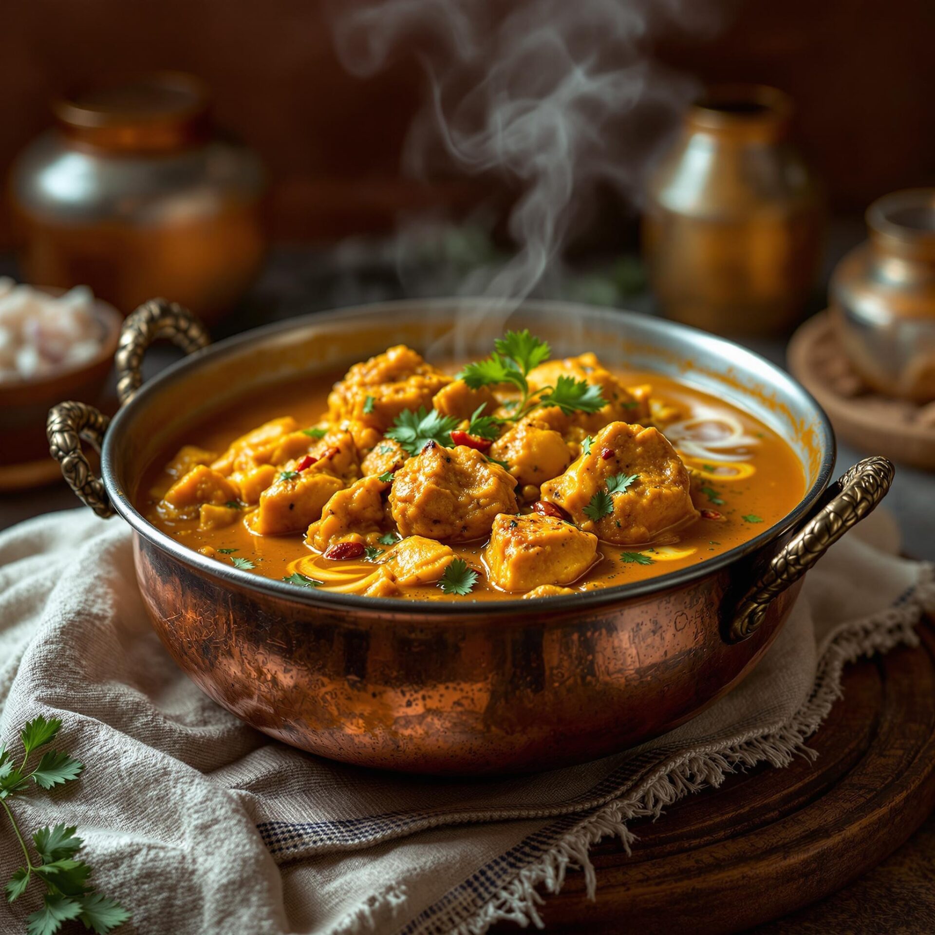 Vajas csirkés curry recept