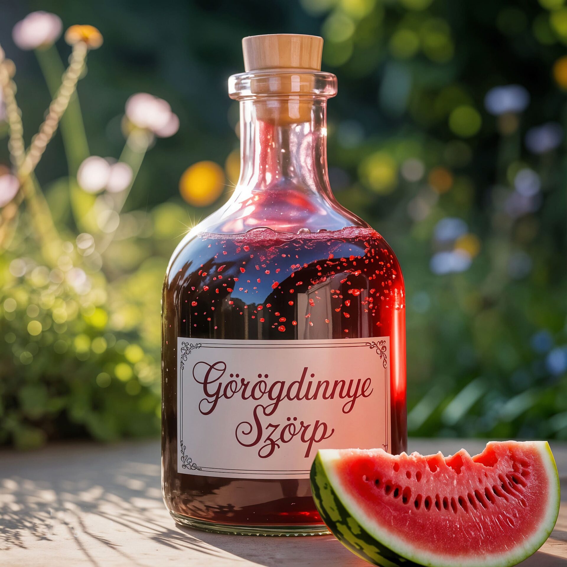 Házi görögdinnye szörp üvegben, 10 perc alatt kész, frissítő nyári ital.