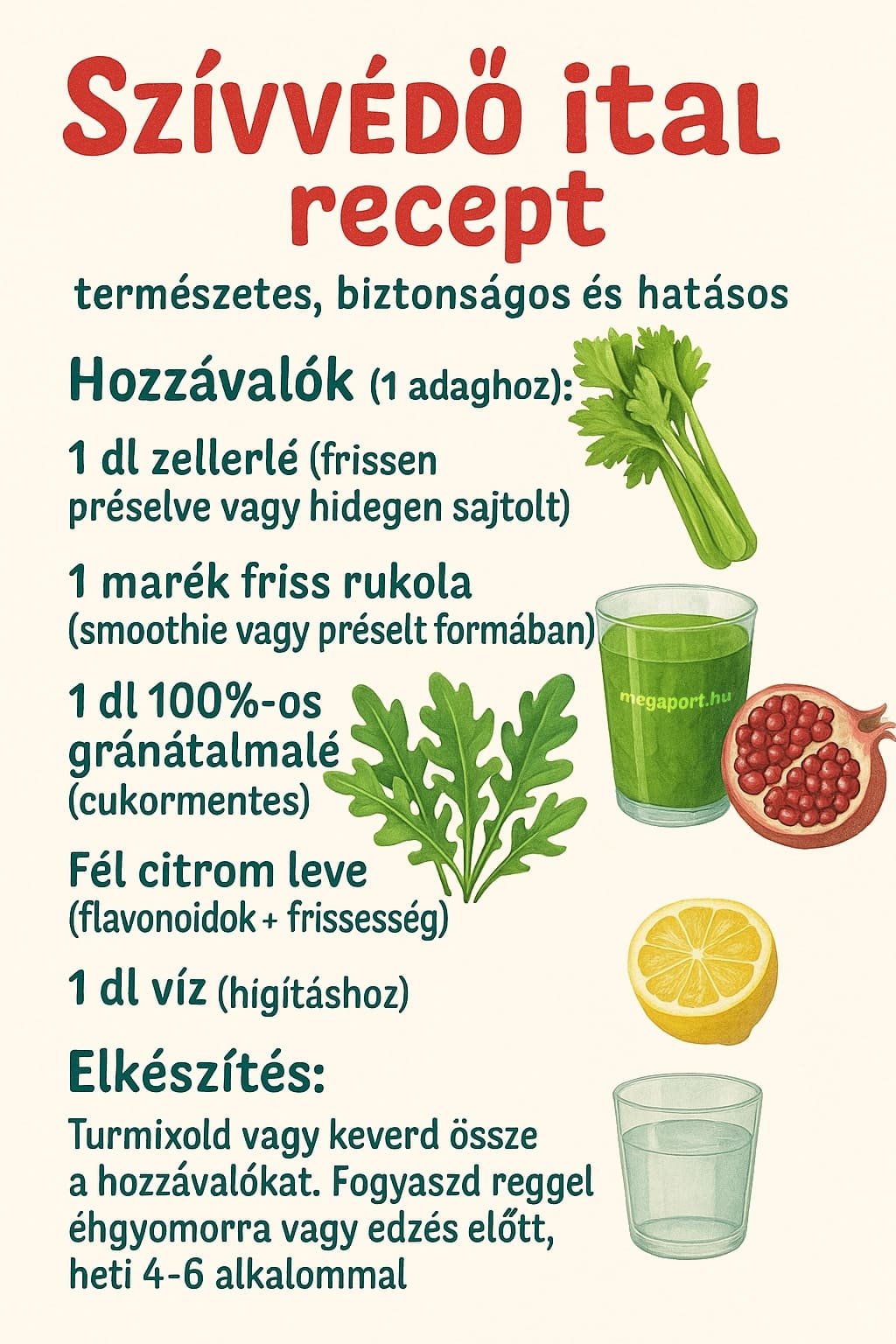 Szívvédő ital recept (infografika)