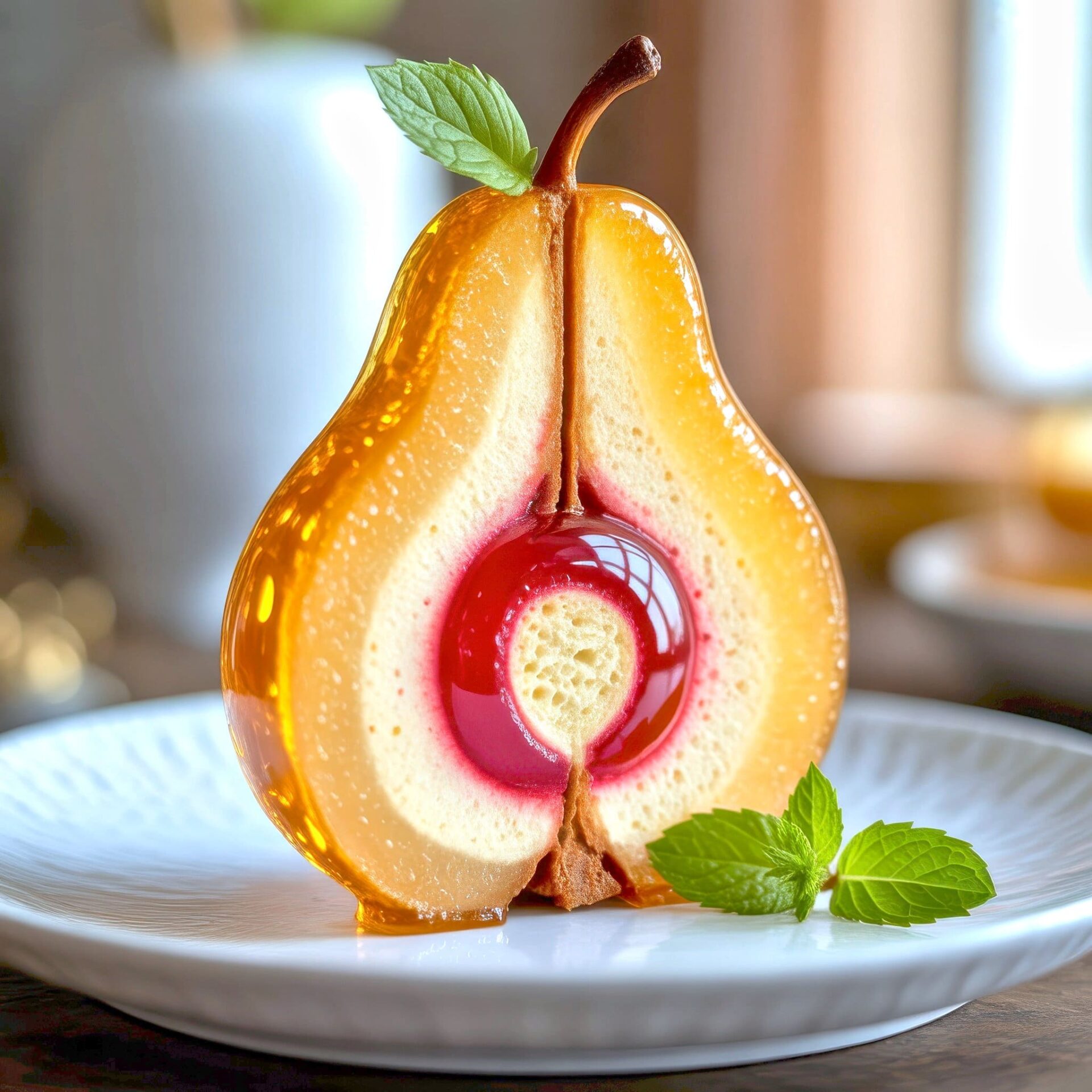 Nyári körtemousse desszert recept – különleges mousse és roppanós karamellhéj