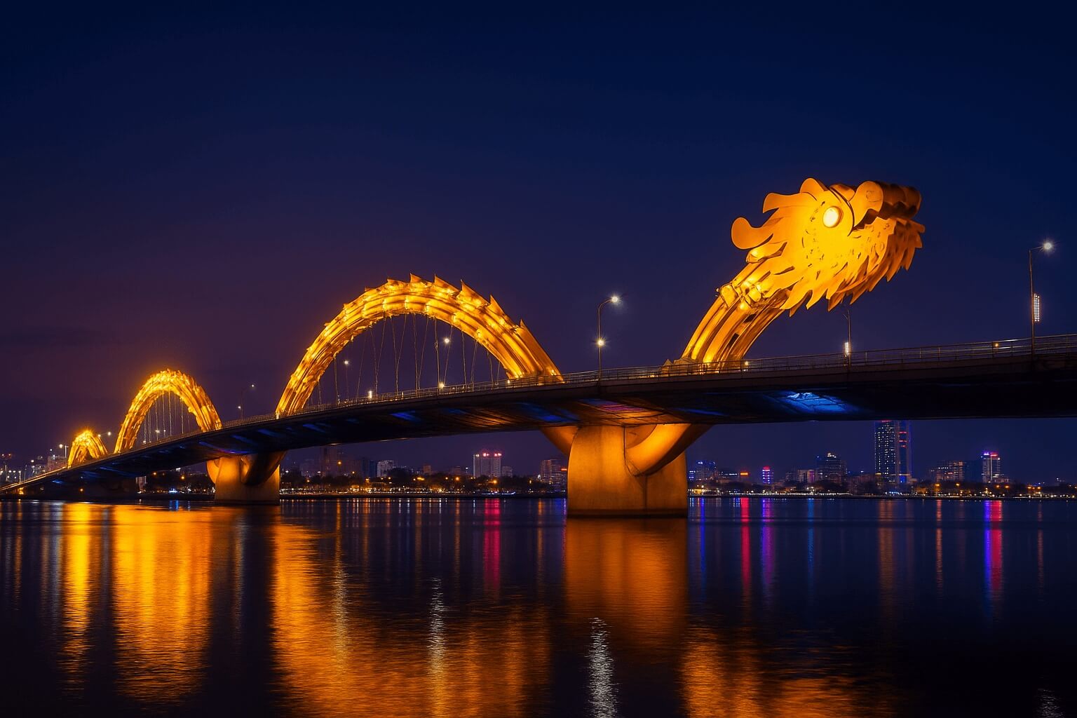 Da Nang Dragon Bridge at night – Vietnam travel