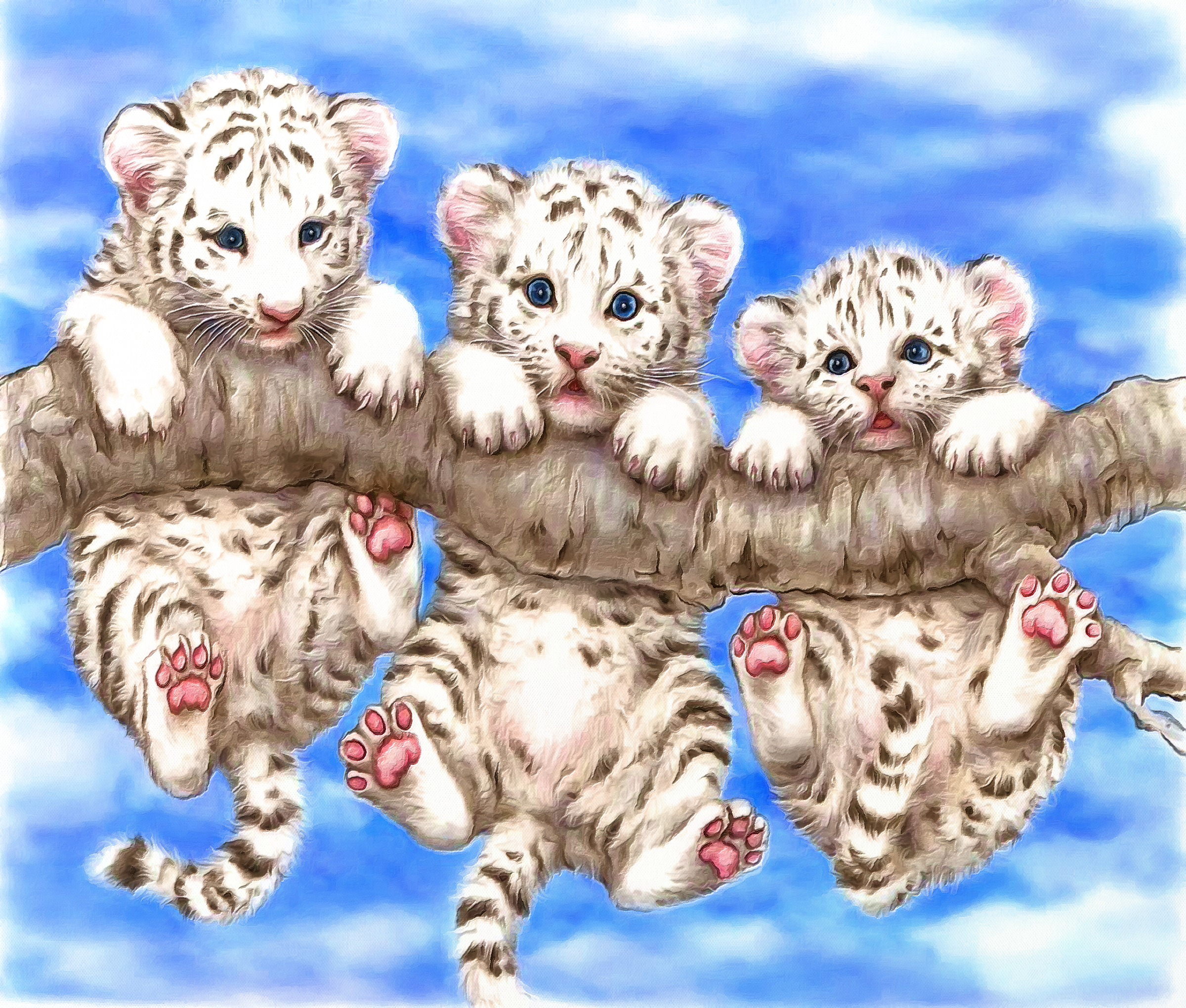 Cute Tiger Cubs Draw 3 Aranyos Tigris Kolyok Rajz Megaport Media