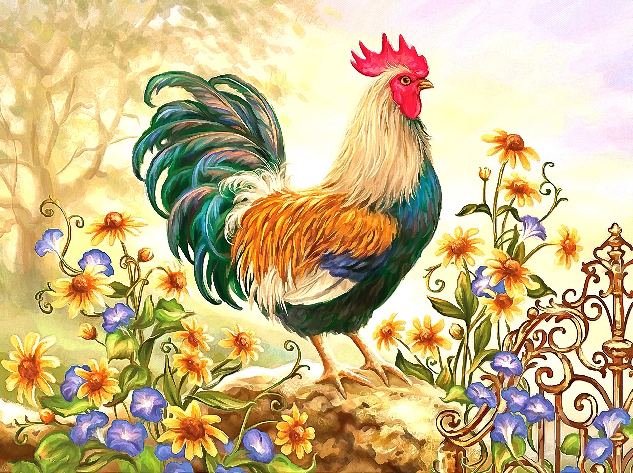 Kakas Royalty Free Fotók, Képek és Stock-fotózás | Rooster art, Rooster painting, Illustration