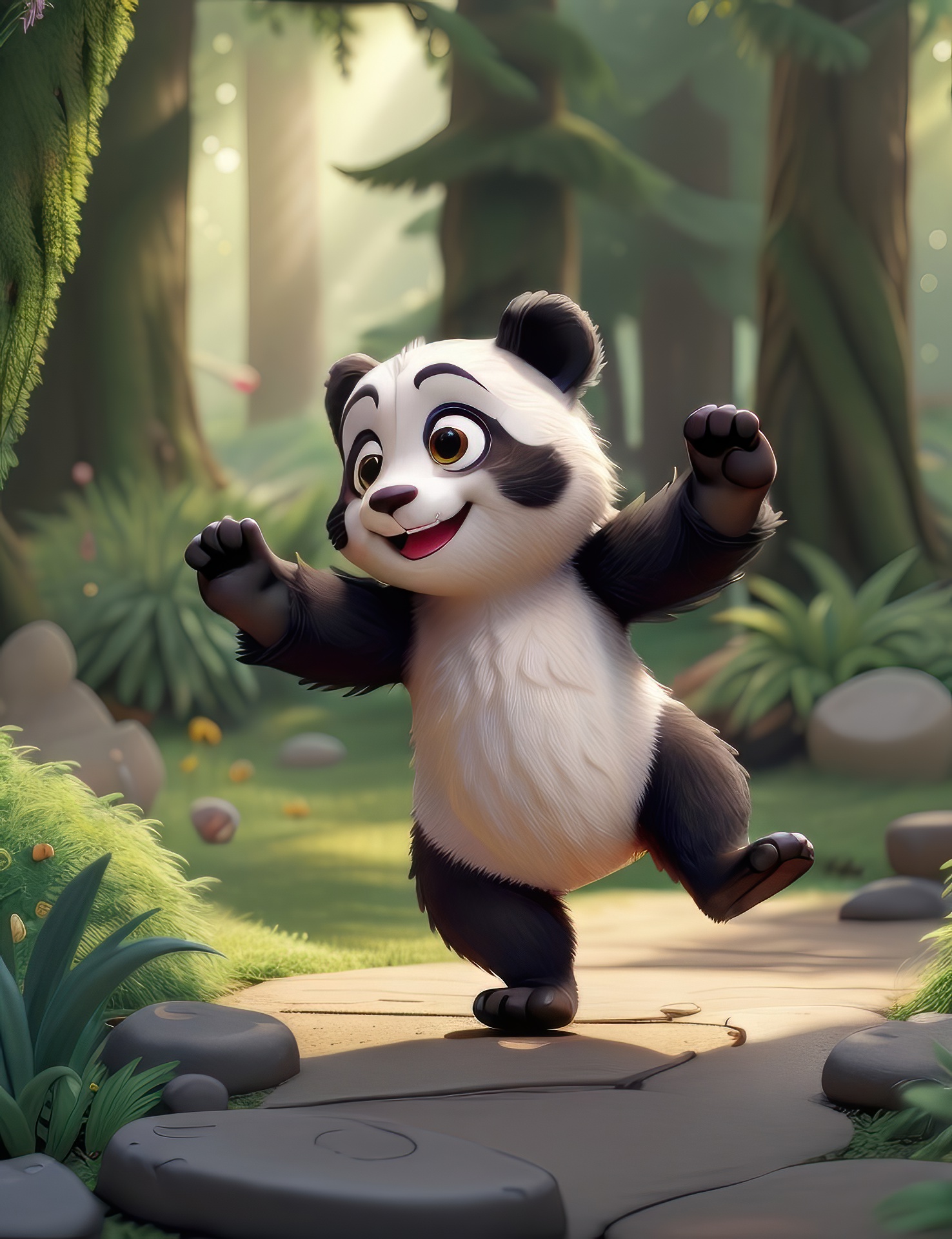 Cute Panda Dancer Aranyos Panda Táncos Megaport Media